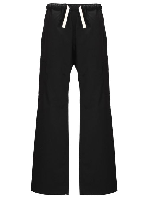 Black elasticated waist trousers PALM ANGELS | PMCA157R24FAB0011010